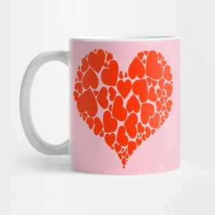 A Heart Of Hearts Romantic Design Monotone Red Mug